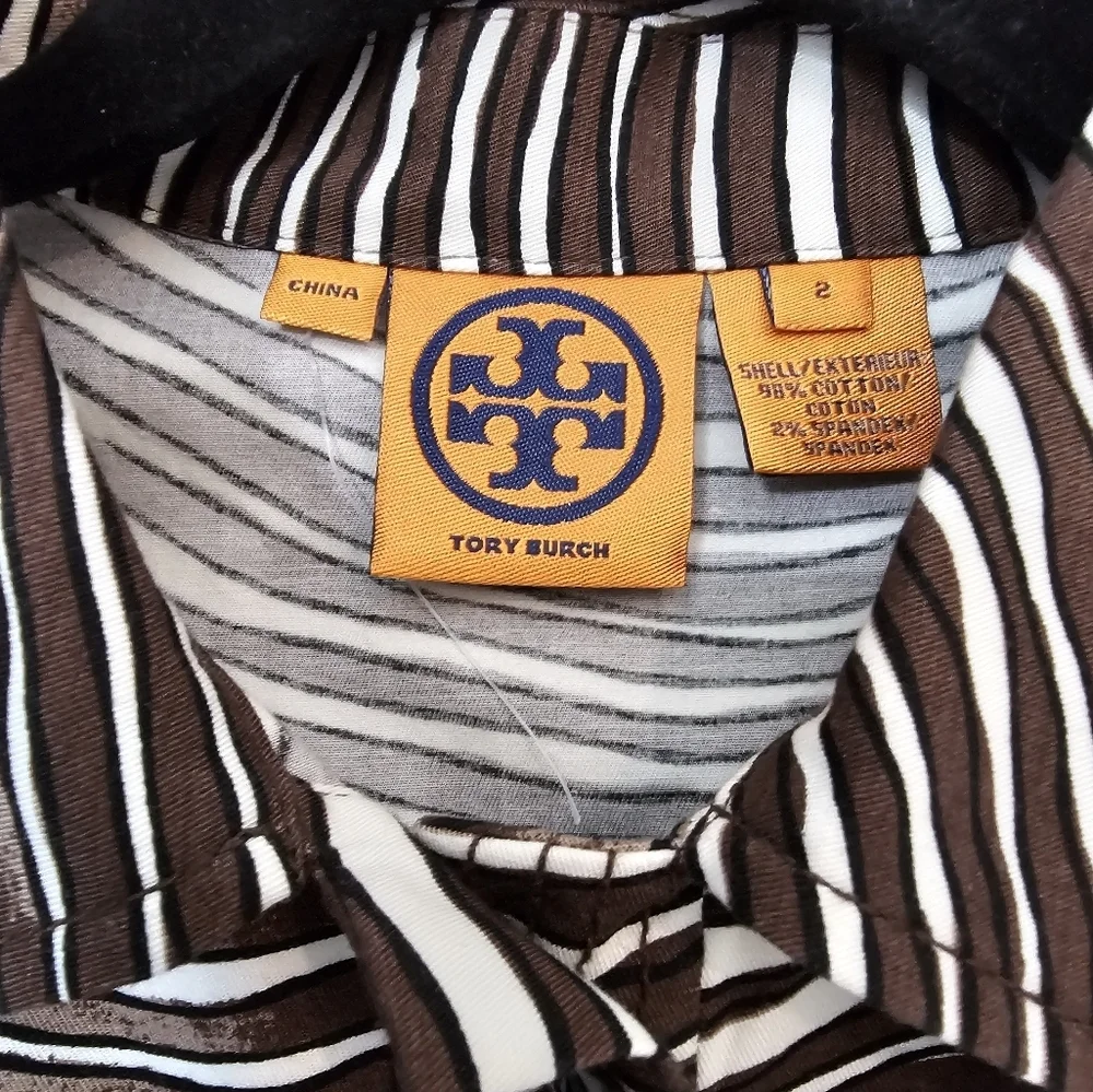 New Tory Burch Zebra Striped Dress sz 2 - Picture 8 of 8